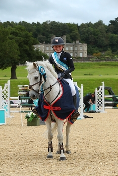 A determined Eleanor Archibald wins the National 128cm Championships